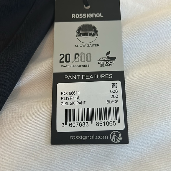 Size 8 Girls Rossignol ski pant. New with tags. - Picture 3 of 3